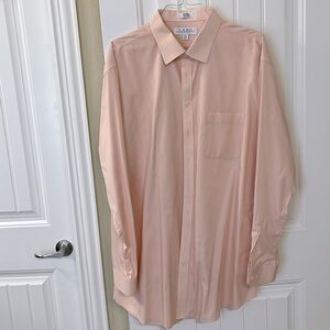 Size 19 ENRO tall man’s dress shirt in beautiful coral color